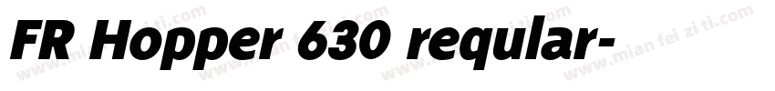 FR Hopper 630 reqular字体转换